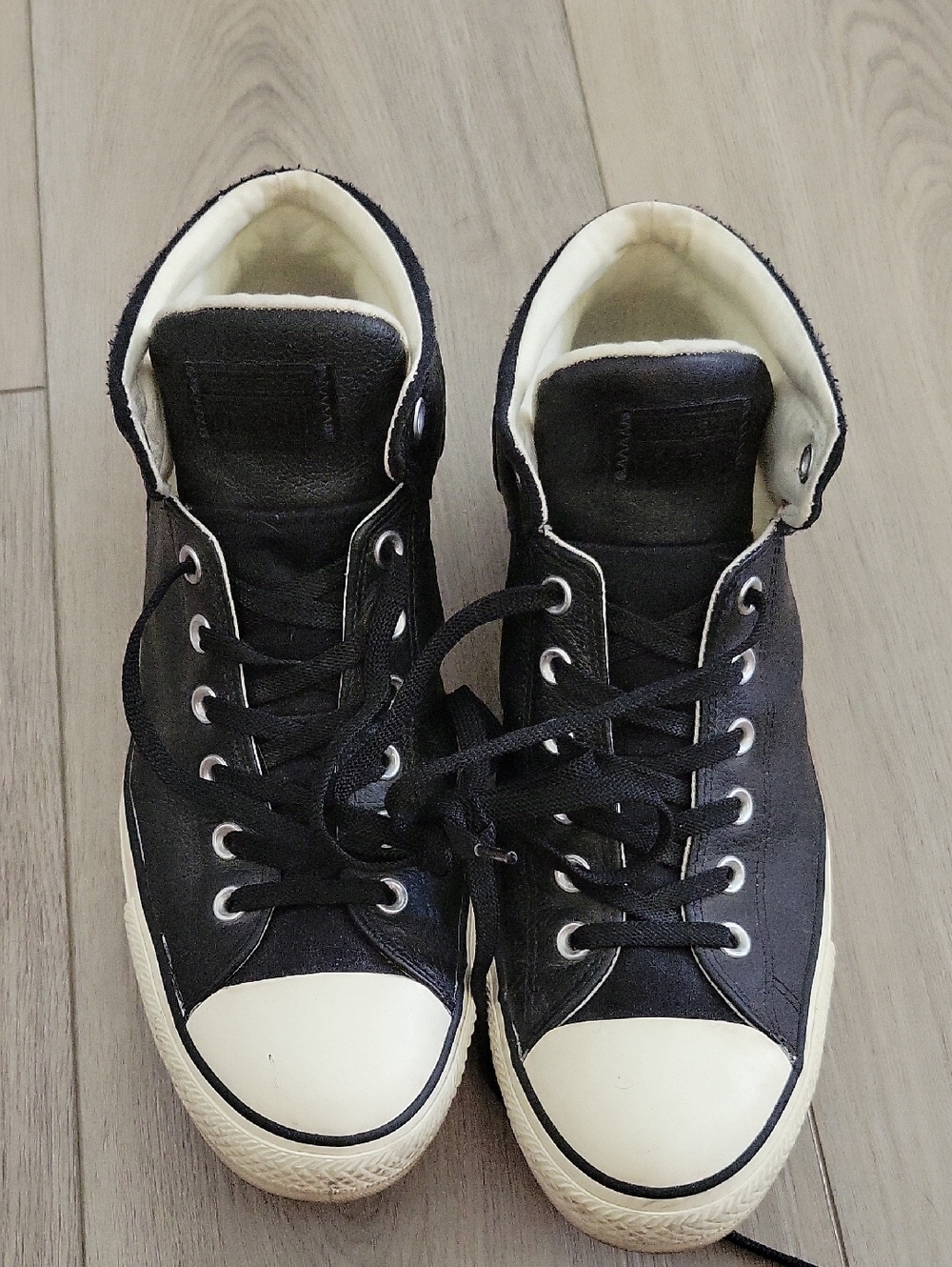 Converse Black and White High-Top Sneakers